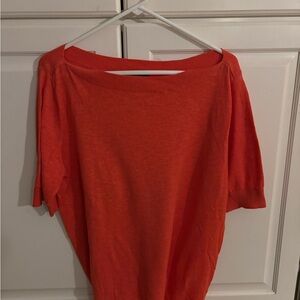 Talbots Linen cotton knit short sleeve pullover‎ top. Size large.
